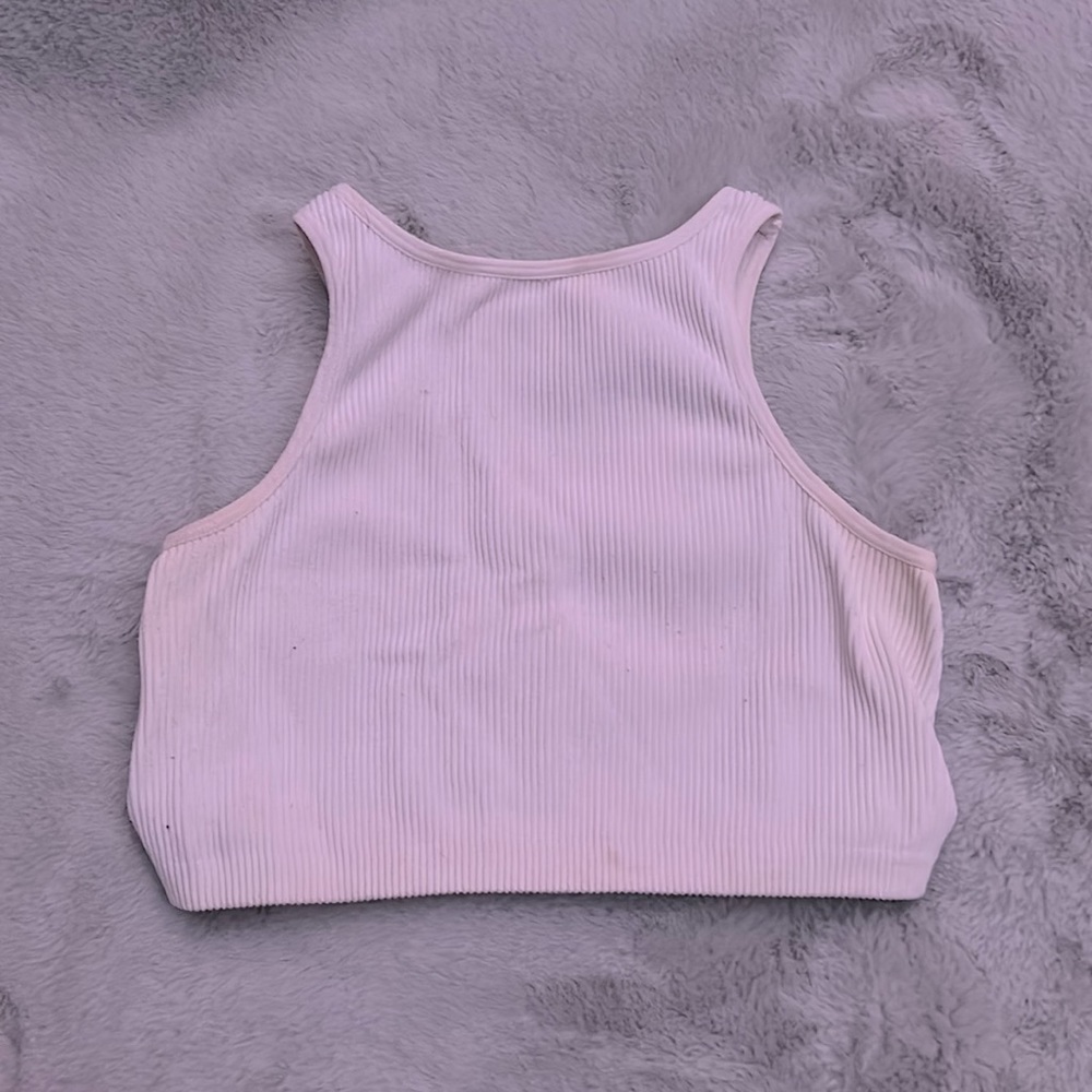 White workout tank